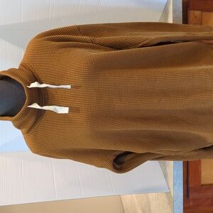 L.L.Bean waffle knit top. Brown/Rust long sleeve top. Size large.